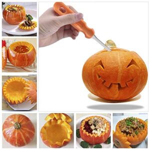 Halloween Pumpkin Carving Tools,Elmchee Halloween Jack-O-Lanterns 13 Piece Professional pumpkin cutting supplies tools Kit stainless steel lengthening and thickening