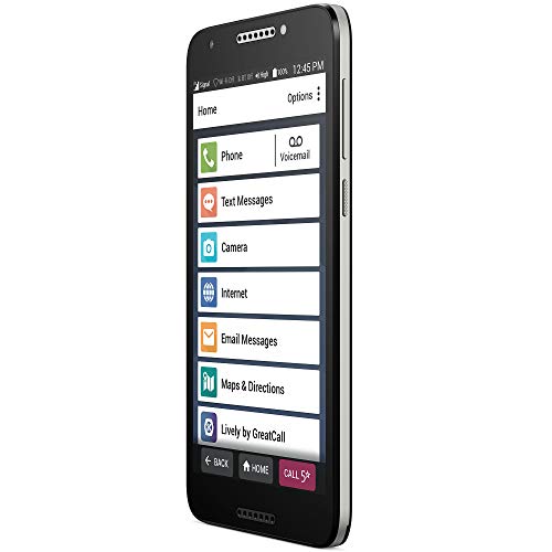 Jitterbug Smart2 unlocked, 32gb, No-Contract Easy-to-use Smartphone for Seniors by GreatCall,Black