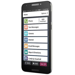 Jitterbug Smart2 unlocked, 32gb, No-Contract Easy-to-use Smartphone for Seniors by GreatCall,Black