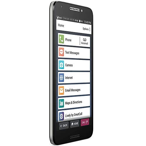 Jitterbug Smart2 unlocked, 32gb, No-Contract Easy-to-use Smartphone for Seniors by GreatCall,Black