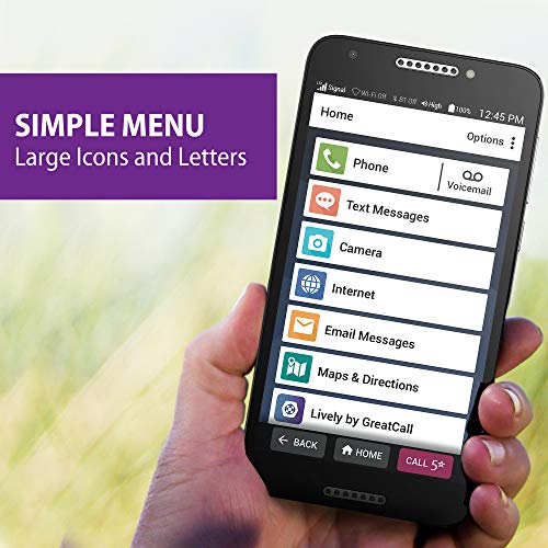Jitterbug Smart2 unlocked, 32gb, No-Contract Easy-to-use Smartphone for Seniors by GreatCall,Black