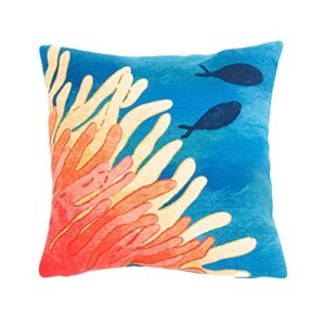 liora manne visions iii reef & fish indoor/outdoor pillow, 12"x20", coral orange