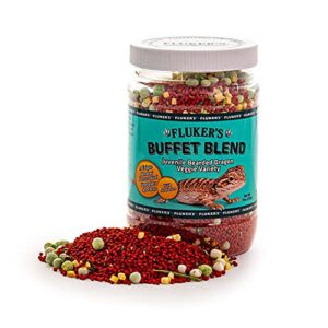 fluker's buffet blend juvenile bearded dragon veggie variety diet, 9-ounces, model: 76053