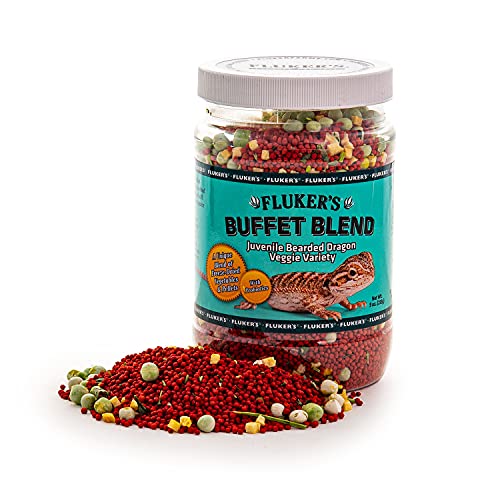 Fluker's Buffet Blend Juvenile Bearded Dragon Veggie Variety Diet, 9-Ounces, Model: 76053