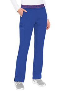 med couture touch women's yoga 2 cargo pocket pant, royal, medium