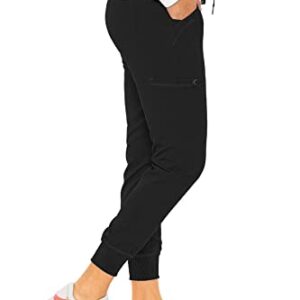 Med Couture Women's Touch CollectionYoga Jogger Jenny Scrub Pant, Black, Medium