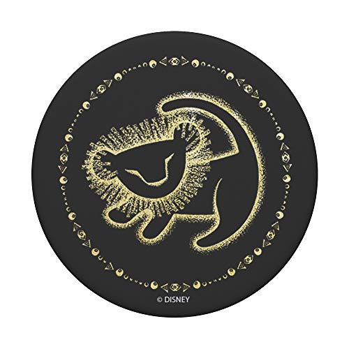 Disney The Lion King Rafiki's Simba Drawing In Gold PopSockets PopGrip: Swappable Grip for Phones & Tablets