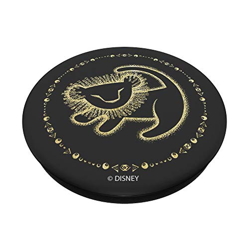 Disney The Lion King Rafiki's Simba Drawing In Gold PopSockets PopGrip: Swappable Grip for Phones & Tablets