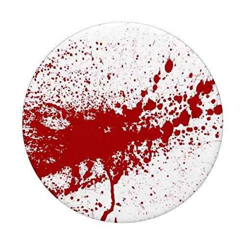 SCARY BLOOD-RED SPLATTER on WHITE background! Scare them! PopSockets PopGrip: Swappable Grip for Phones & Tablets