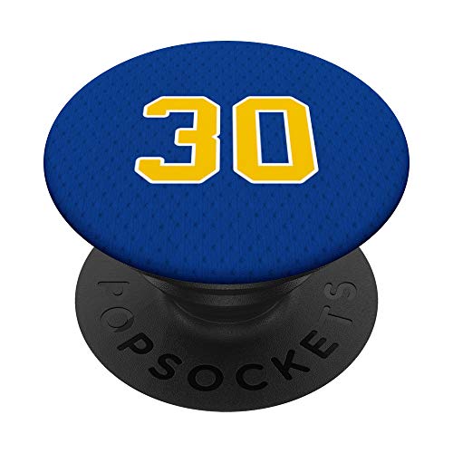 Basketball Legend #30 Blue and Yellow PopSockets PopGrip: Swappable Grip for Phones & Tablets