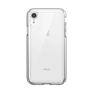 Speck iPhone XR Case - Drop Protection, Anti-Yellowing & Anti-Fade with Dual Layer Protetective, Slim Clear Case - Transparent Design with Bumper Covers - Crystal Clear iPhone XR Case - GemShell