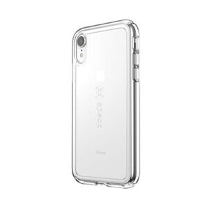 Speck iPhone XR Case - Drop Protection, Anti-Yellowing & Anti-Fade with Dual Layer Protetective, Slim Clear Case - Transparent Design with Bumper Covers - Crystal Clear iPhone XR Case - GemShell