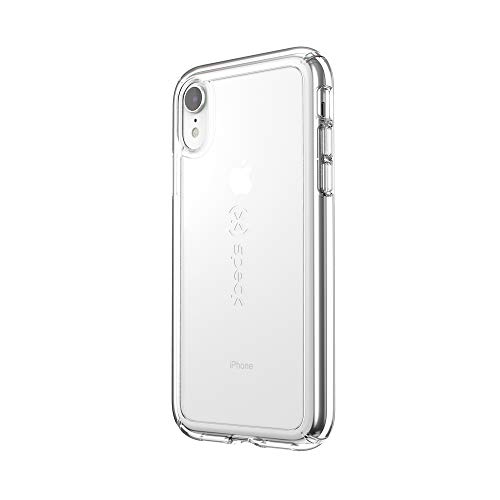 Speck iPhone XR Case - Drop Protection, Anti-Yellowing & Anti-Fade with Dual Layer Protetective, Slim Clear Case - Transparent Design with Bumper Covers - Crystal Clear iPhone XR Case - GemShell