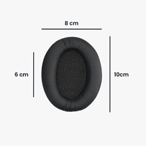 kwmobile Ear Pads Compatible with Sennheiser HD201 / HD206 / HD180 / HD200 Pro Earpads - 2X Replacement for Headphones - Black