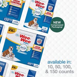 Four Paws Wee-Wee Odor Control with Febreze Freshness Pee Pads for Dogs - Dog & Puppy Pads for Potty Training - Dog Housebreaking & Puppy Supplies - 22" x 23" (100 Count),White