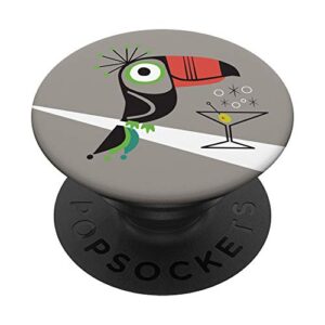 1950s retro mid century modern toucan tiki bird popsockets popgrip: swappable grip for phones & tablets