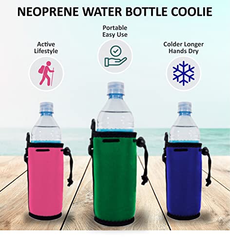 Blank Neoprene Water Bottle Coolie (2 Pack, Burgundy)