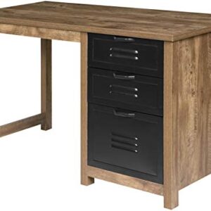 OneSpace Norwood Range 3-Drawer Locker Writing Desk, Oak