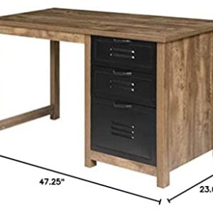 OneSpace Norwood Range 3-Drawer Locker Writing Desk, Oak