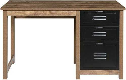 OneSpace Norwood Range 3-Drawer Locker Writing Desk, Oak