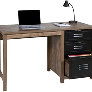 OneSpace Norwood Range 3-Drawer Locker Writing Desk, Oak