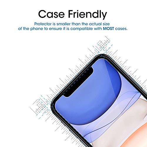 amFilm Screen Protector Glass for iPhone XR, Apple iPhone XR display With Easy Installation Tray, Tempered Glass, 3 Pack