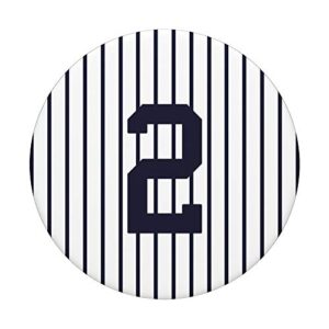 Baseball Legend #2 Navy and White Pinstripes PopSockets PopGrip: Swappable Grip for Phones & Tablets