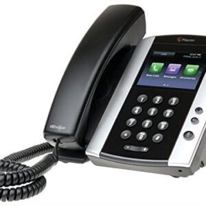 Polycom VVX500 Skype Business Media Phone - 2200-44500-019 (3.5” Touchscreen, 12-line PoE, Power Adapter Not Included) (Renewed)