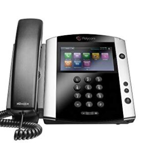 Polycom VVX500 Skype Business Media Phone - 2200-44500-019 (3.5” Touchscreen, 12-line PoE, Power Adapter Not Included) (Renewed)