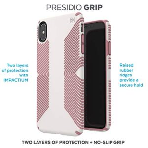 Speck Products Presidio Grip iPhone Xs Max Case, Veil White/Lipliner Pink