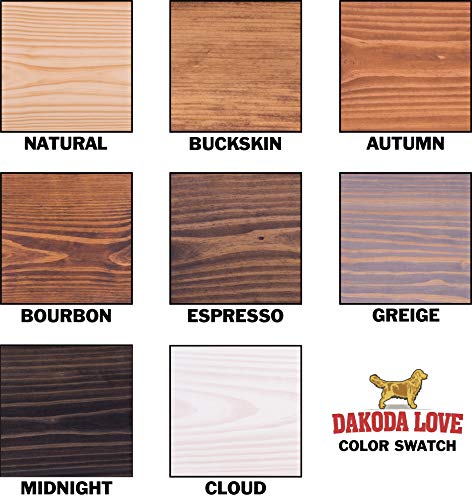 DAKODA LOVE Floating Shelves | Rugged Distressed | Southern Yellow Pine | Premium Craftsman Quality | Easy Hidden Bracket Wall Mount | Set of 2 (Bourbon, 48" L x 8" D)