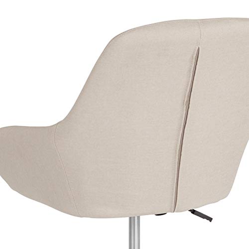 Flash Furniture Cortana Home and Office Mid-Back Chair in Beige Fabric