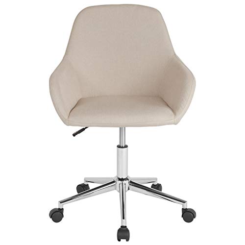 Flash Furniture Cortana Home and Office Mid-Back Chair in Beige Fabric