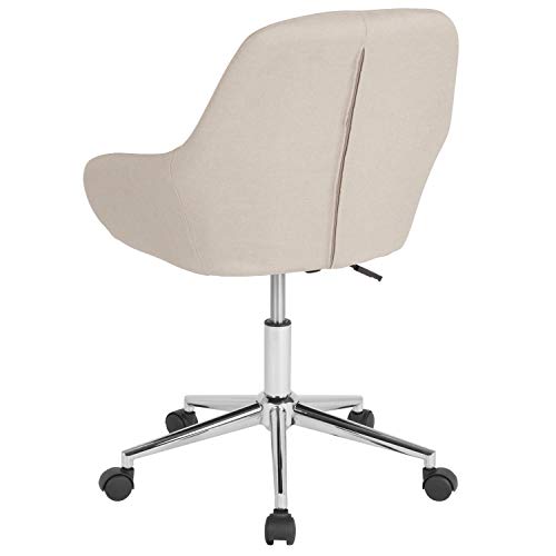 Flash Furniture Cortana Home and Office Mid-Back Chair in Beige Fabric