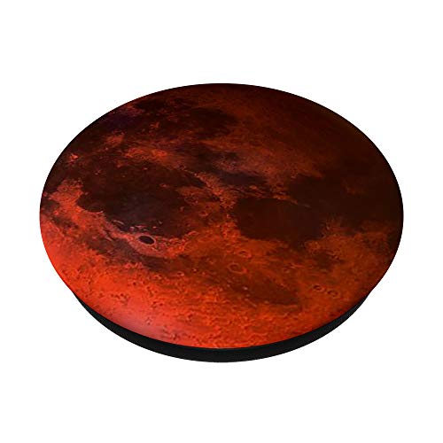Blood Moon Cool Wavy Red Background For Moon Lovers on Black PopSockets PopGrip: Swappable Grip for Phones & Tablets