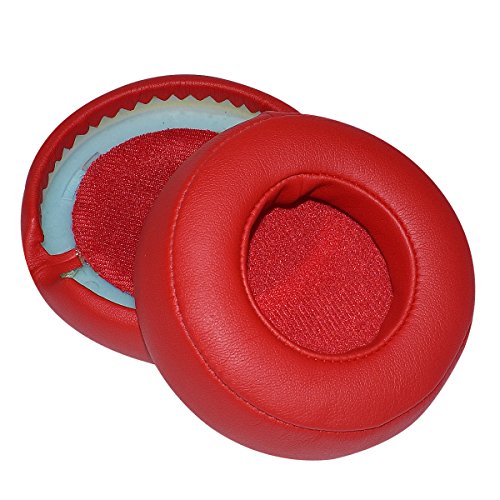 Pro Headphones Ear Cushions Replacement Earpads Compatible with Monster Beats by Dr Dre Pro Detox Over-Ear Headphones (Red)