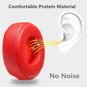 Pro Headphones Ear Cushions Replacement Earpads Compatible with Monster Beats by Dr Dre Pro Detox Over-Ear Headphones (Red)