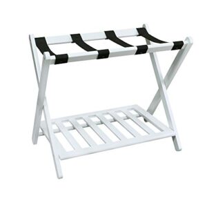 casual home shelf-white luggage rack, 26.75" wide