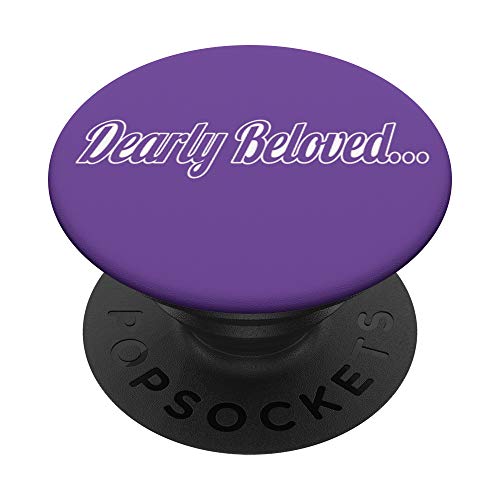 Dearly Beloved Purple 80s Retro 1980s Fun in the Eighties PopSockets PopGrip: Swappable Grip for Phones & Tablets