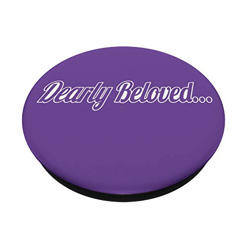 Dearly Beloved Purple 80s Retro 1980s Fun in the Eighties PopSockets PopGrip: Swappable Grip for Phones & Tablets