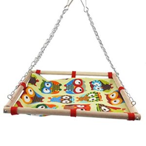 Hypeety Bird Toy Climbing Hammock Nest Game Bed Hut Hammock for Parrot Parakeet Cockatiel Conure Cockatoo Cage Perch Stand Swing Toy