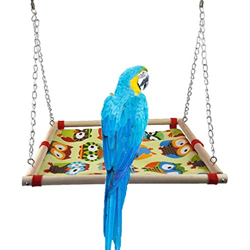 Hypeety Bird Toy Climbing Hammock Nest Game Bed Hut Hammock for Parrot Parakeet Cockatiel Conure Cockatoo Cage Perch Stand Swing Toy