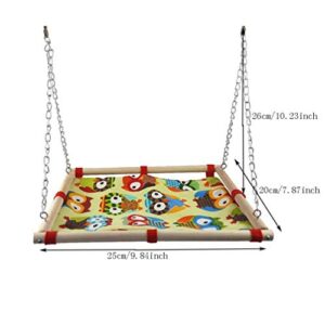 Hypeety Bird Toy Climbing Hammock Nest Game Bed Hut Hammock for Parrot Parakeet Cockatiel Conure Cockatoo Cage Perch Stand Swing Toy