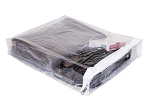 clear vinyl zippered storage bags 9 x 11 x 2 inch with display pocket 10-pack