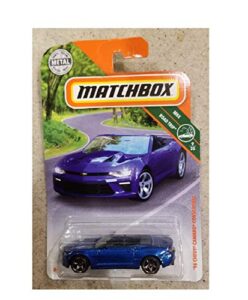 matchbox 2018 mbx road trip 9/35 - '16 chevy camaro convertible (blue)