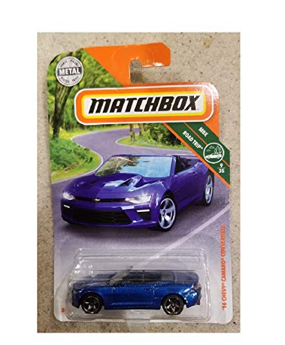 Matchbox 2018 MBX Road Trip 9/35 - '16 Chevy Camaro Convertible (Blue)