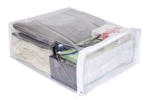 clear vinyl zippered storage bags 9 x 11 x 4 inch 5-pack