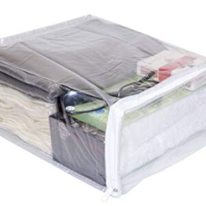 Clear Vinyl Zippered Storage Bags 9 x 11 x 4 Inch 5-Pack