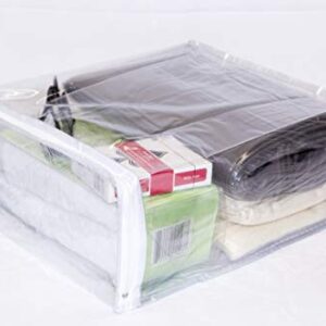 Clear Vinyl Zippered Storage Bags 9 x 11 x 4 Inch 10-Pack