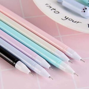 Sencoo 24 Pieces Cute Cat Pen 0.5 mm Gel Pens Black Ball Point Pens School Office Supplies School Birthday Gift